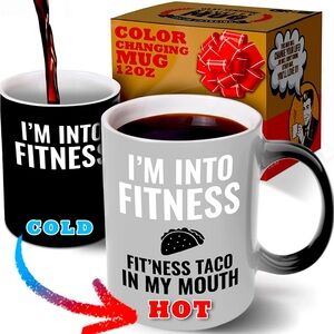 Color Changing Mug "I'm Into Fitness, Fit'ness Taco In My Mouth" - NWT